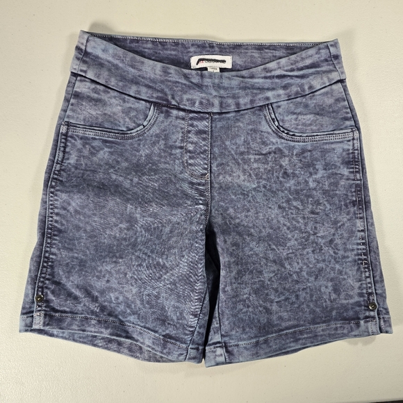 Liz Claiborne Amber Short MId-Rise Pull On Comfort Stretch Khaki Shorts Sz 4 - Picture 1 of 12